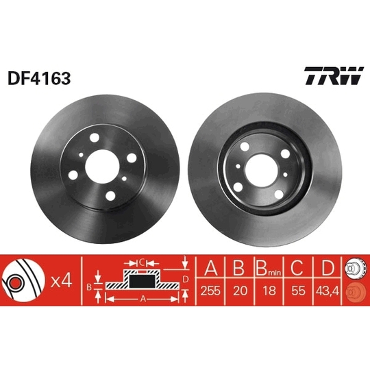 DF4163 - Brake Disc 