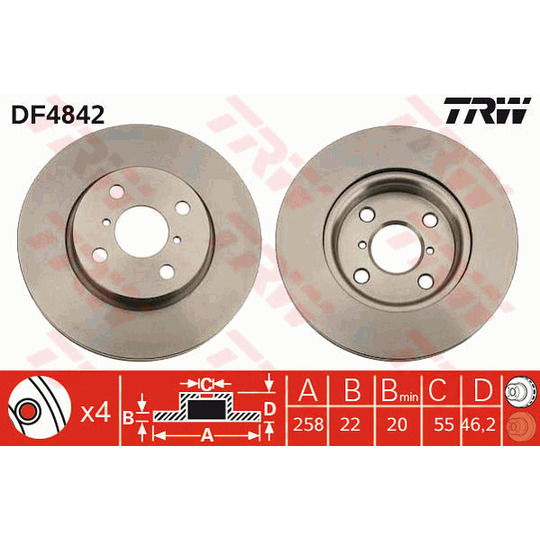 DF4842 - Brake Disc 