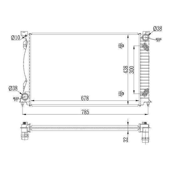 53023 - Radiator, engine cooling 