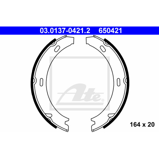 03.0137-0421.2 - Bromsbackar, sats, parkeringsbroms 