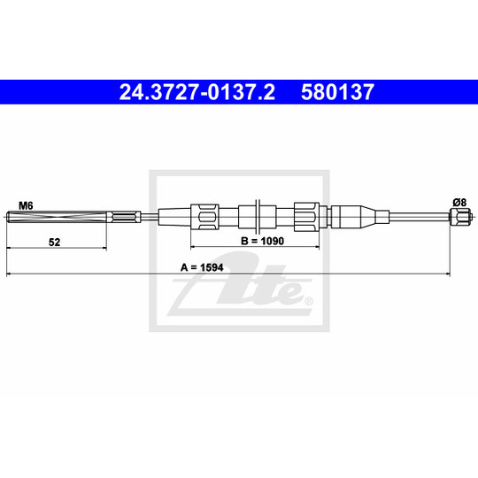 24.3727-0137.2 - Cable, parking brake 