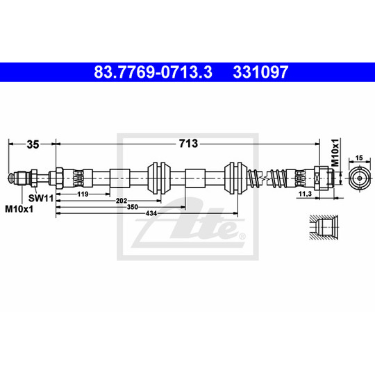 83.7769-0713.3 - Bromsslang 