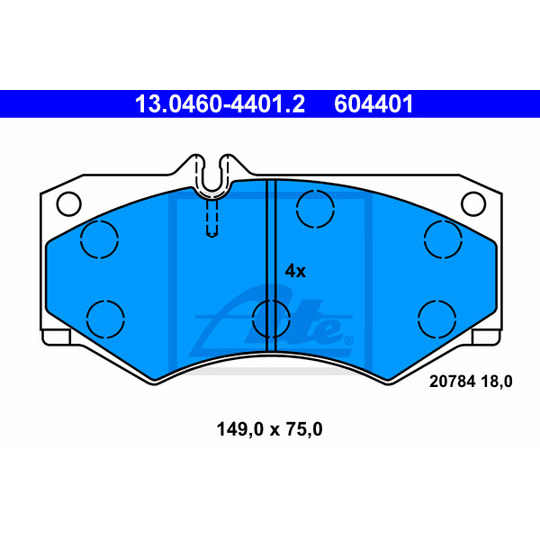 13.0460-4401.2 - Brake Pad Set, disc brake 