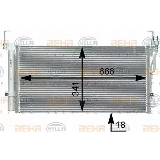 8FC 351 302-331 - Condenser, air conditioning 