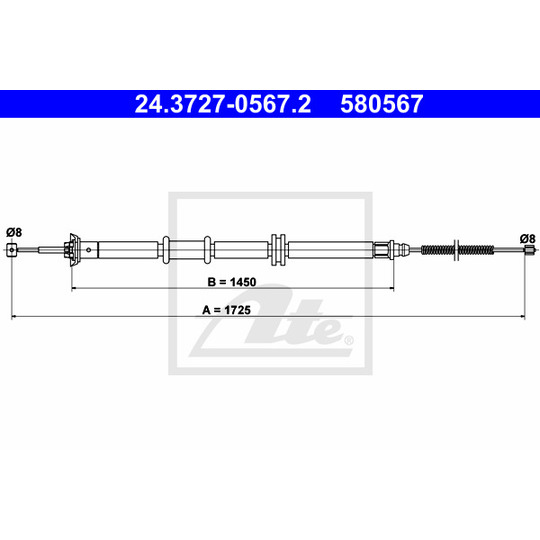 24.3727-0567.2 - Cable, parking brake 