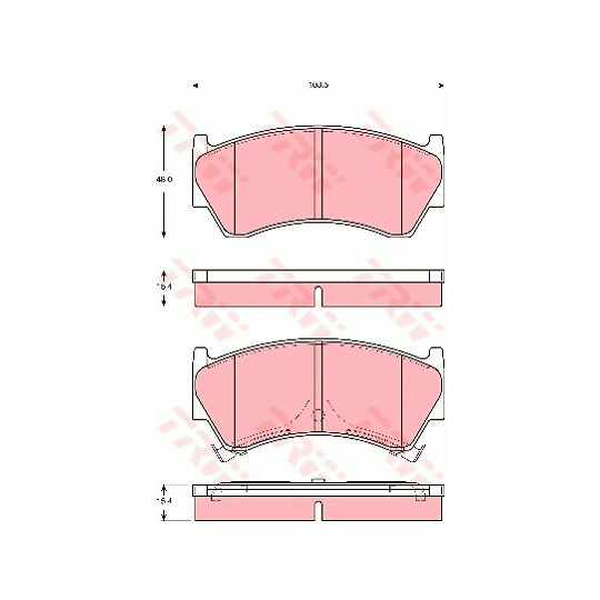 GDB3391 - Piduriklotsi komplekt, ketaspidur 