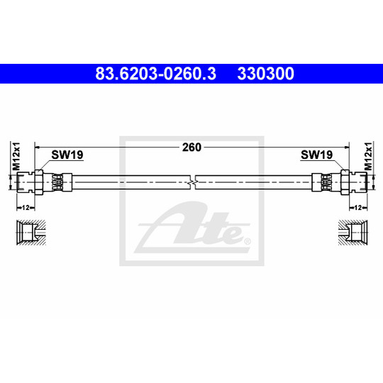 83.6203-0260.3 - Bromsslang 