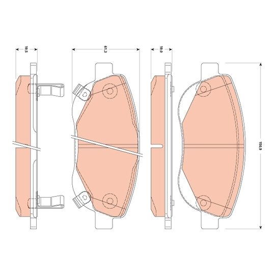 GDB3511 - Brake Pad Set, disc brake 