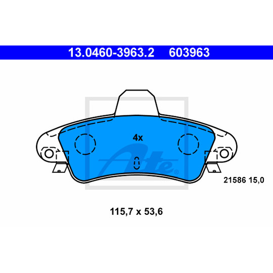 13.0460-3963.2 - Brake Pad Set, disc brake 