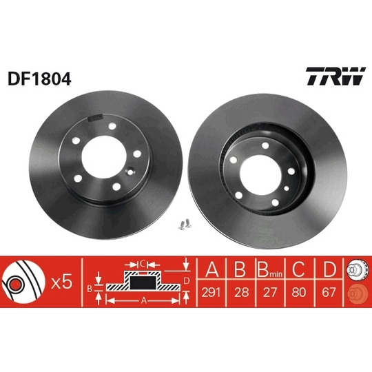 DF1804 - Brake Disc 