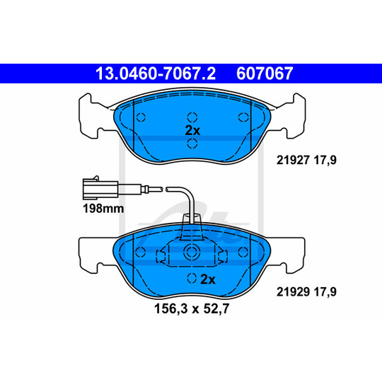 13.0460-7067.2 - Brake Pad Set, disc brake 