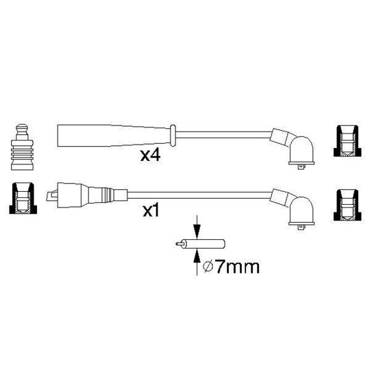 0 986 356 897 - Ignition Cable Kit 