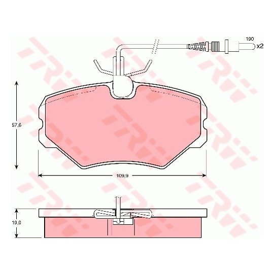 GDB1051 - Brake Pad Set, disc brake 