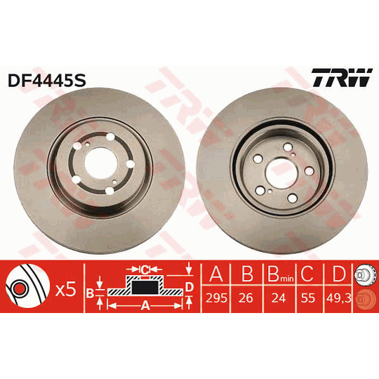 DF4445S - Brake Disc 