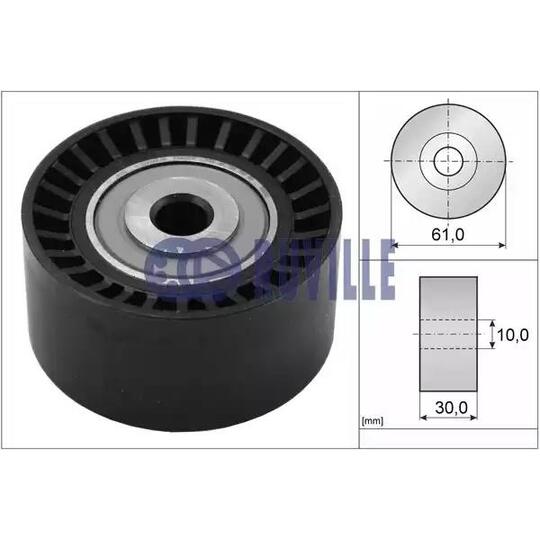 56665 - Deflection/Guide Pulley, timing belt 