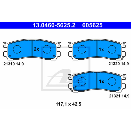 13.0460-5625.2 - Brake Pad Set, disc brake 