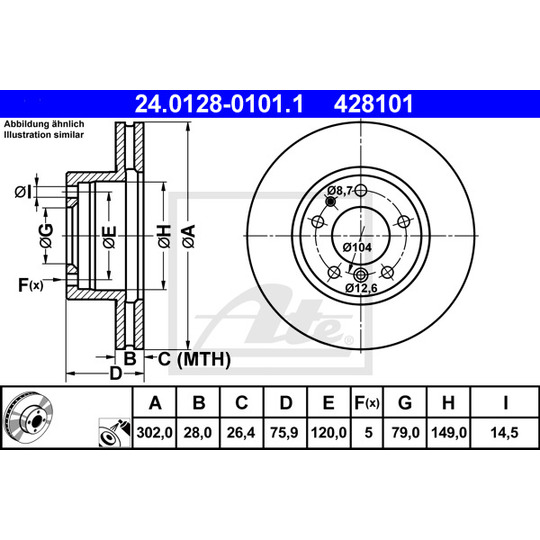 24.0128-0101.1 - Bromsskiva 