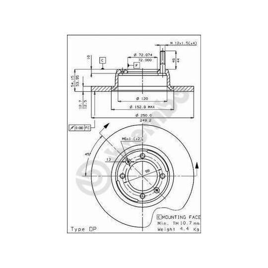 08.3894.10 - Brake Disc 