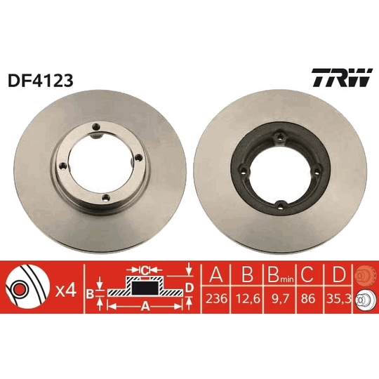 DF4123 - Brake Disc 