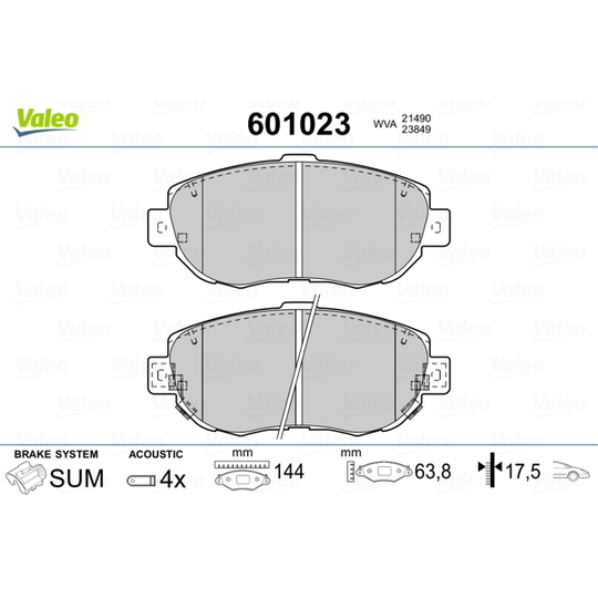 601023 - Brake Pad Set, disc brake 