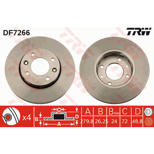 DF7266 - Brake Disc 