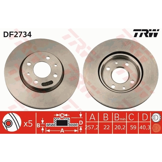DF2734 - Brake Disc 