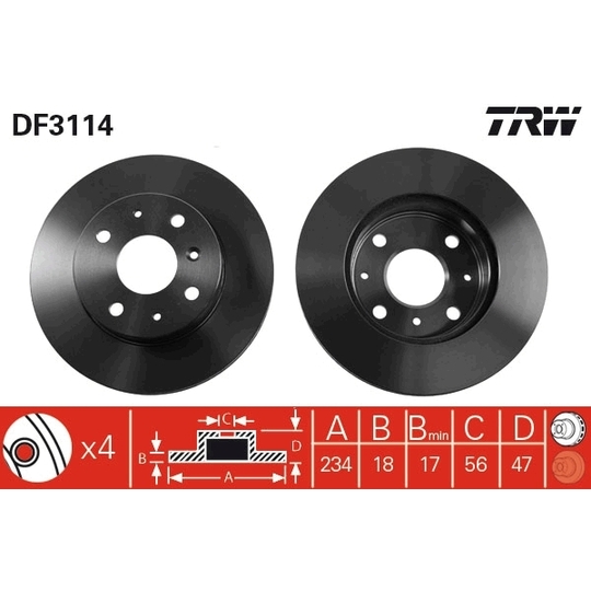 DF3114 - Brake Disc 