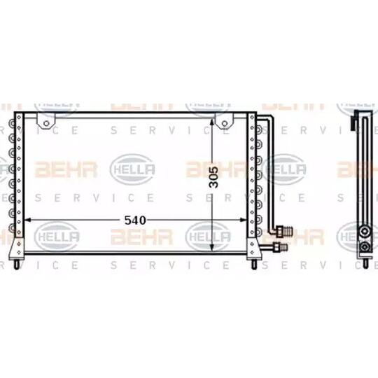 8FC 351 306-091 - Condenser, air conditioning 