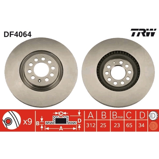 DF4064 - Brake Disc 