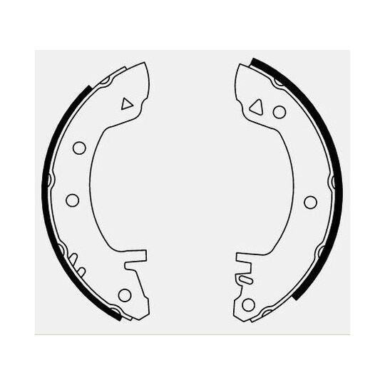 0 986 487 011 - Brake Shoe Set 