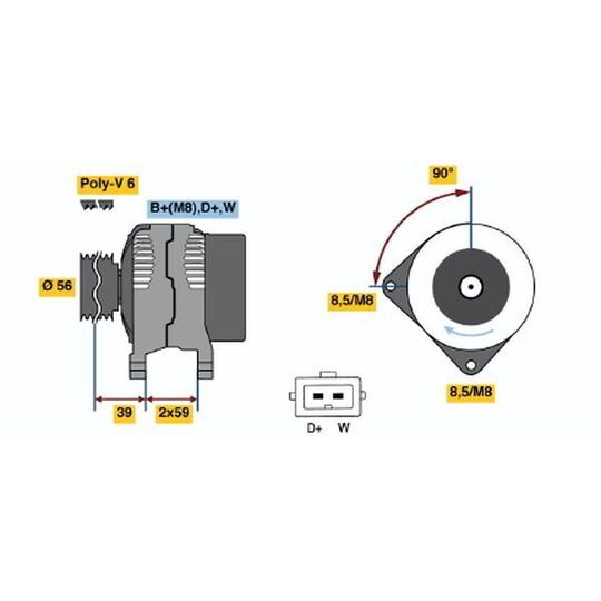 0 986 039 010 - Alternator 