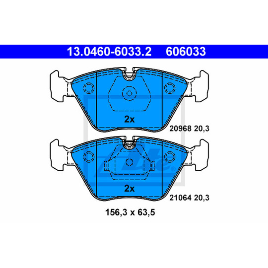 13.0460-6033.2 - Brake Pad Set, disc brake 