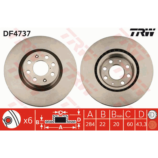 DF4737 - Brake Disc 
