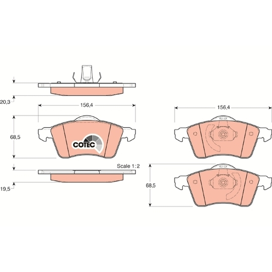 GDB1282 - Brake Pad Set, disc brake 