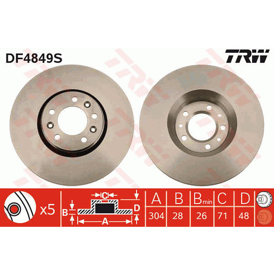 DF4849S - Brake Disc 