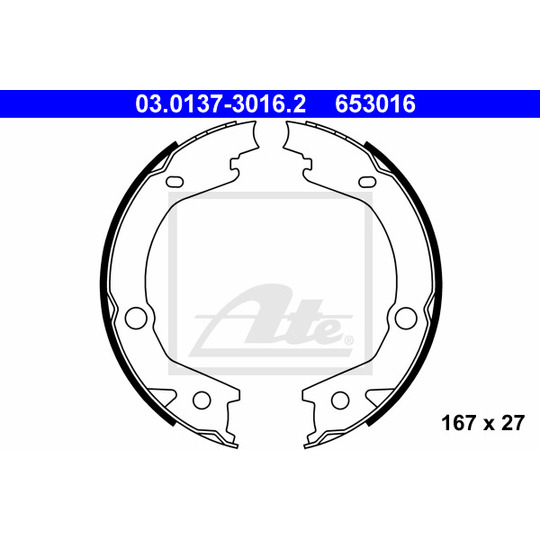 03.0137-3016.2 - Brake Shoe Set, parking brake 