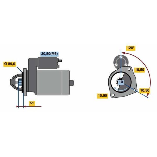 0 001 263 024 - Startmotor 