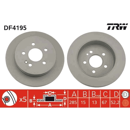 DF4195 - Brake Disc 
