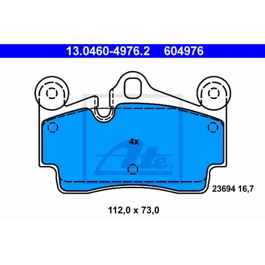 13.0460-4976.2 - Brake Pad Set, disc brake 