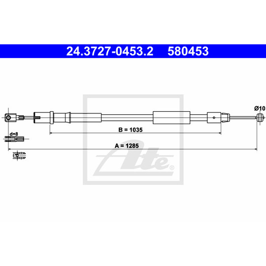24.3727-0453.2 - Cable, parking brake 