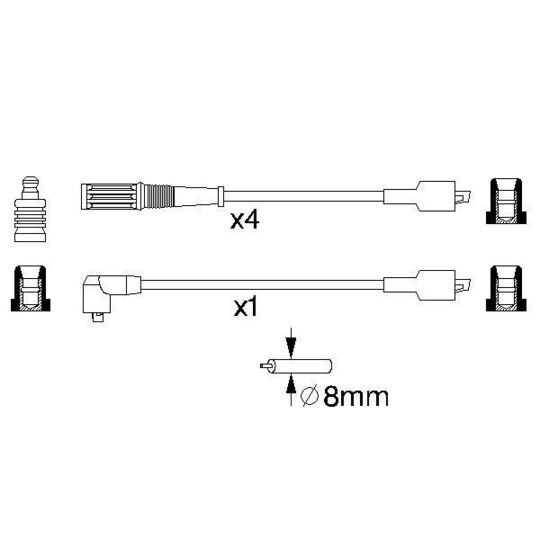 0 986 357 113 - Ignition Cable Kit 