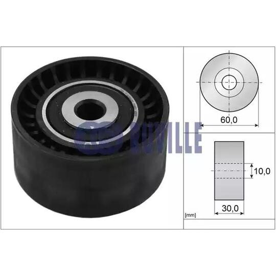 55954 - Deflection/Guide Pulley, timing belt 