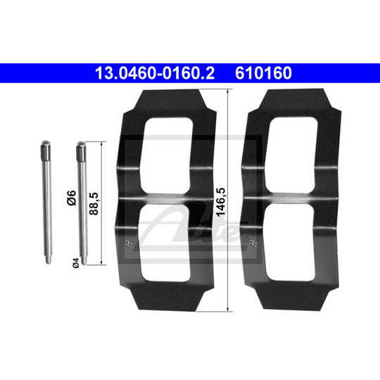 13.0460-0160.2 - Accessory Kit, disc brake pad 