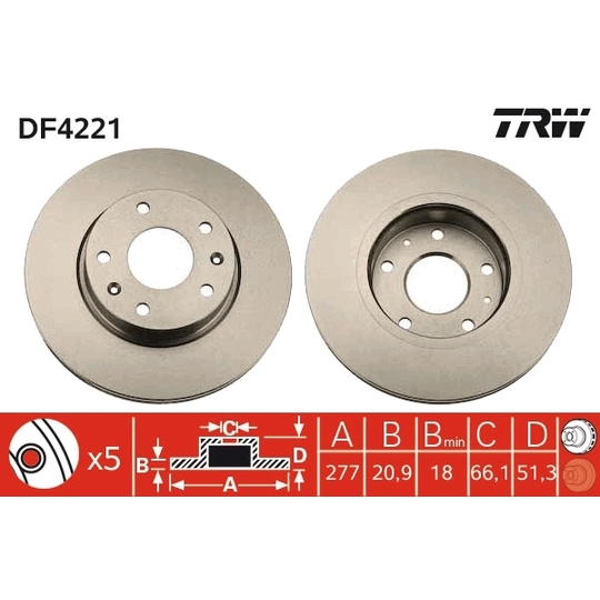 DF4221 - Brake Disc 