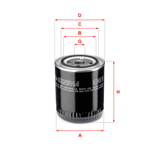 S 6620 R - Oil filter 