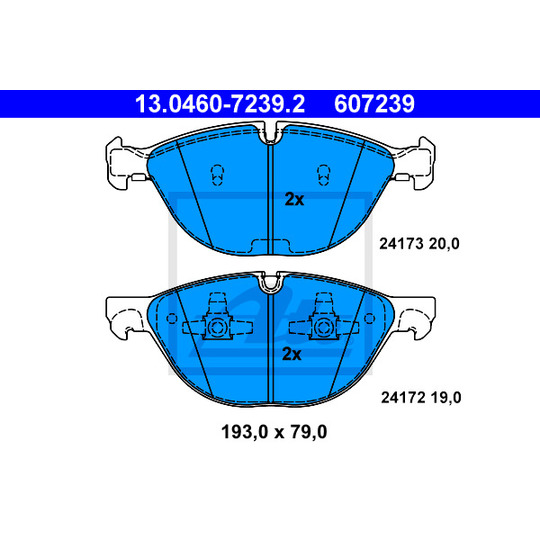 13.0460-7239.2 - Brake Pad Set, disc brake 