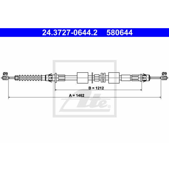 24.3727-0644.2 - Cable, parking brake 