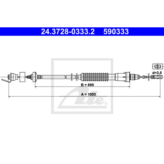 24.3728-0333.2 - Clutch Cable 