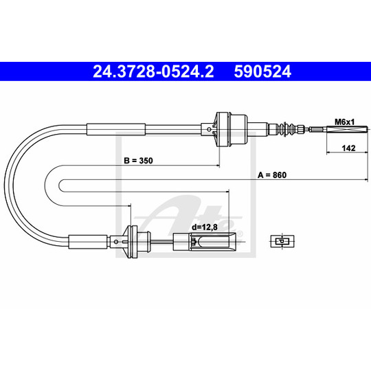24.3728-0524.2 - Clutch Cable 