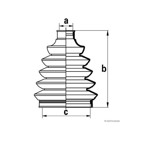 J2862021 - Bellow Set, drive shaft 